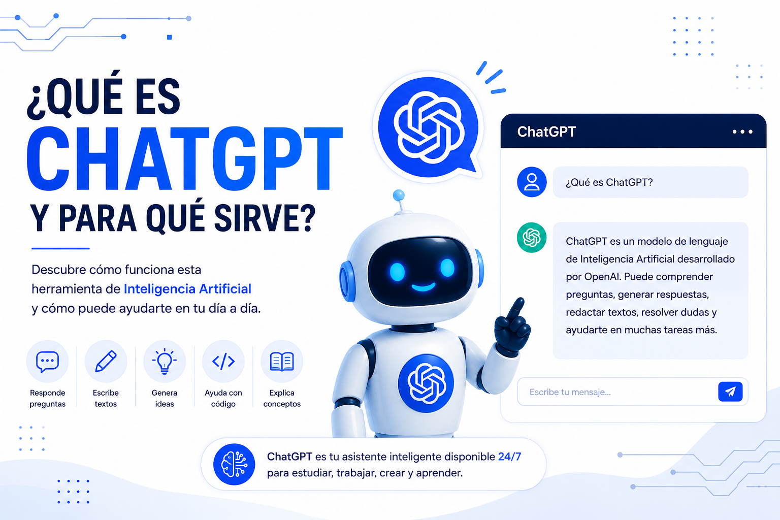 Qué es ChatGPT y para qué sirve explicado para principiantes.