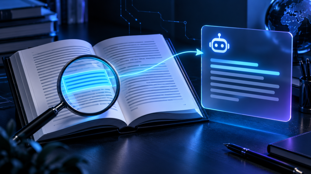 Verificación de respuestas de herramientas de inteligencia artificial gratuitas frente a una fuente original.